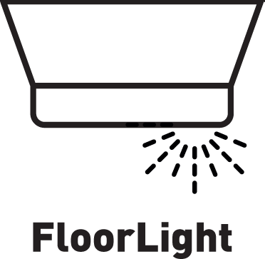 FloorLight - a mosási ciklus végét a padlón láthatja a kék sugárnak köszönhetően.