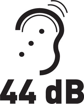 Zajszint 44 dB