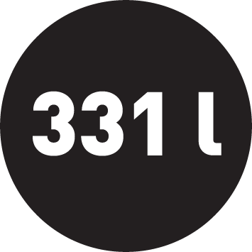 Hűtőszekrény űrtartalom 331 liter