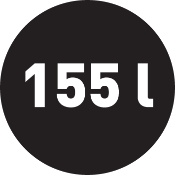 Hűtőszekrény űrtartalom 155 liter