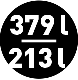 Hűtőszekrény / Fagyasztó űrtartalom 379 / 213 liter
