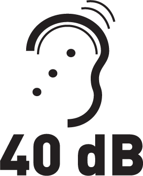 Zajszint 40 dB