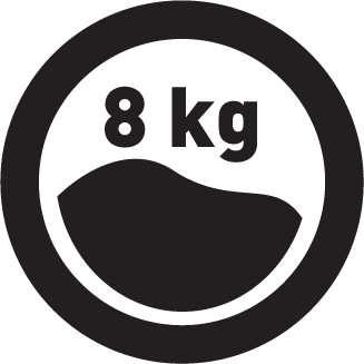 Töltet mennyiség 8 kg