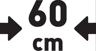 Szélesség 60 cm