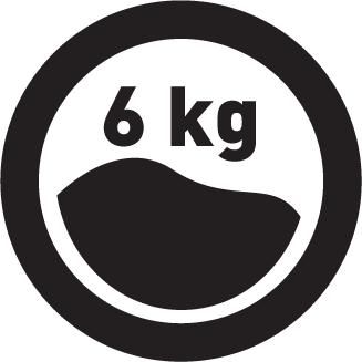 Töltet mennyiség 6 kg