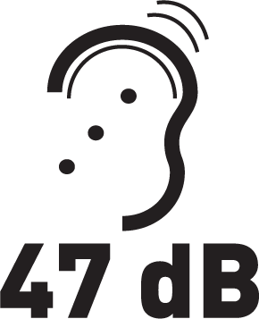 Zajszint 47 dB