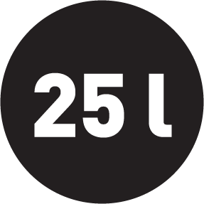 Űrtartalom 25 liter